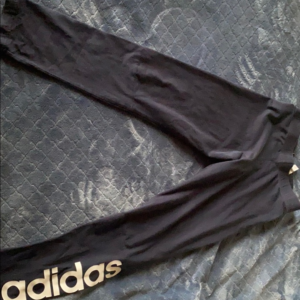 Navy blue adidas leggings